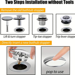Universal Tub Stopper Bathtub Drain Pop Up Bathtub Drain Plug