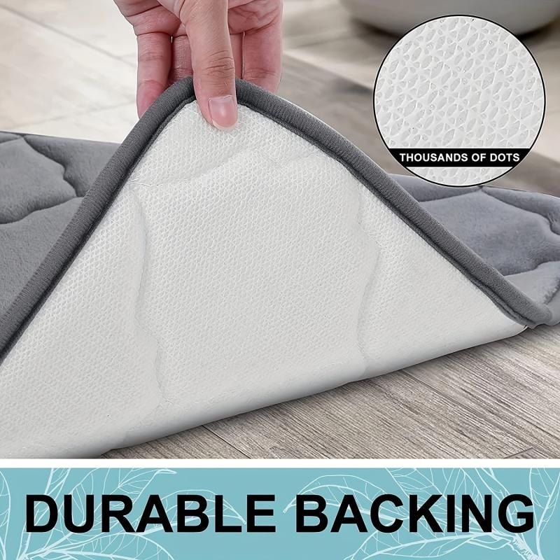 Memory Foam Bath Rug Soft Non Slip Absorbent Bath Mat