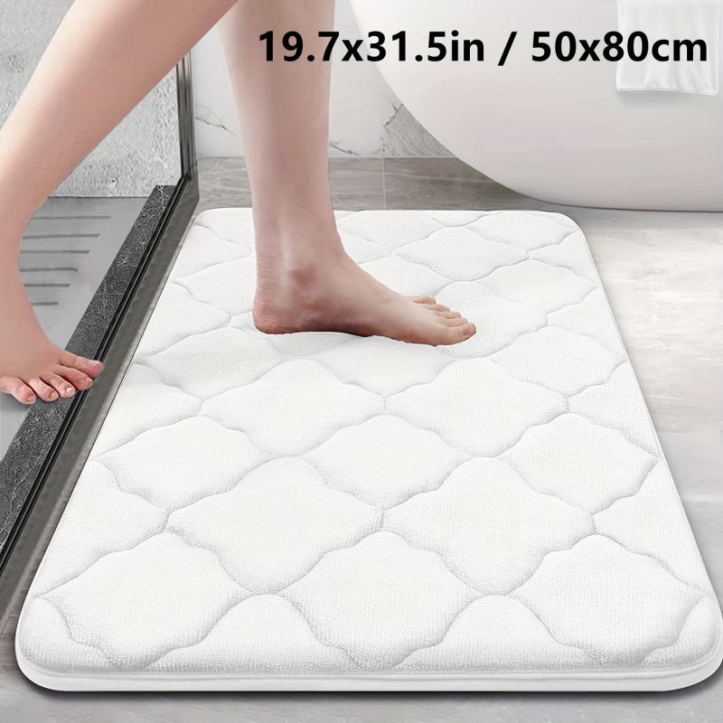 Memory Foam Bath Rug Soft Non Slip Absorbent Bath Mat