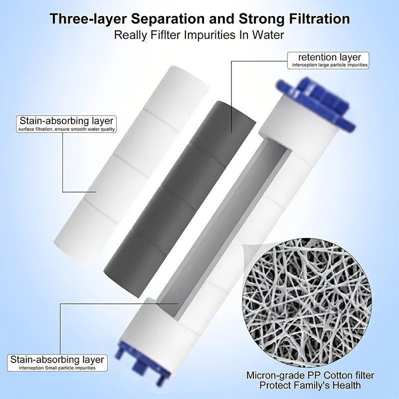8pcs Handheld Shower Head Filter - Remove Chlorine & Harmful Substanc