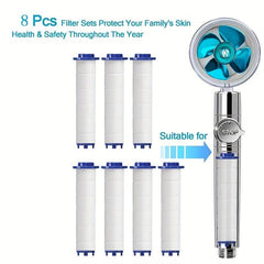 8pcs Handheld Shower Head Filter - Remove Chlorine & Harmful Substanc