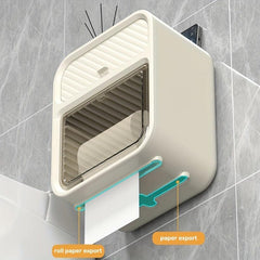Double Layer Toilet Roll Paper Holder Wall Mounted Tissue Dispenser
