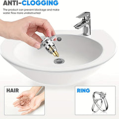 Stainless Steel Sink Drain Stopper with Hair Catcher