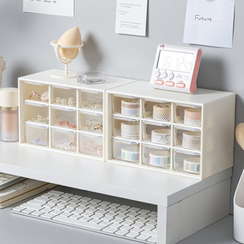 Dustproof Drawer Storage Box Stationery Jewelry Cosmetic Storage Box