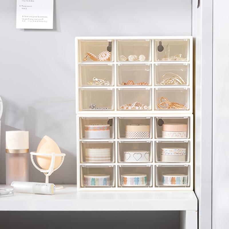 Dustproof Drawer Storage Box Stationery Jewelry Cosmetic Storage Box