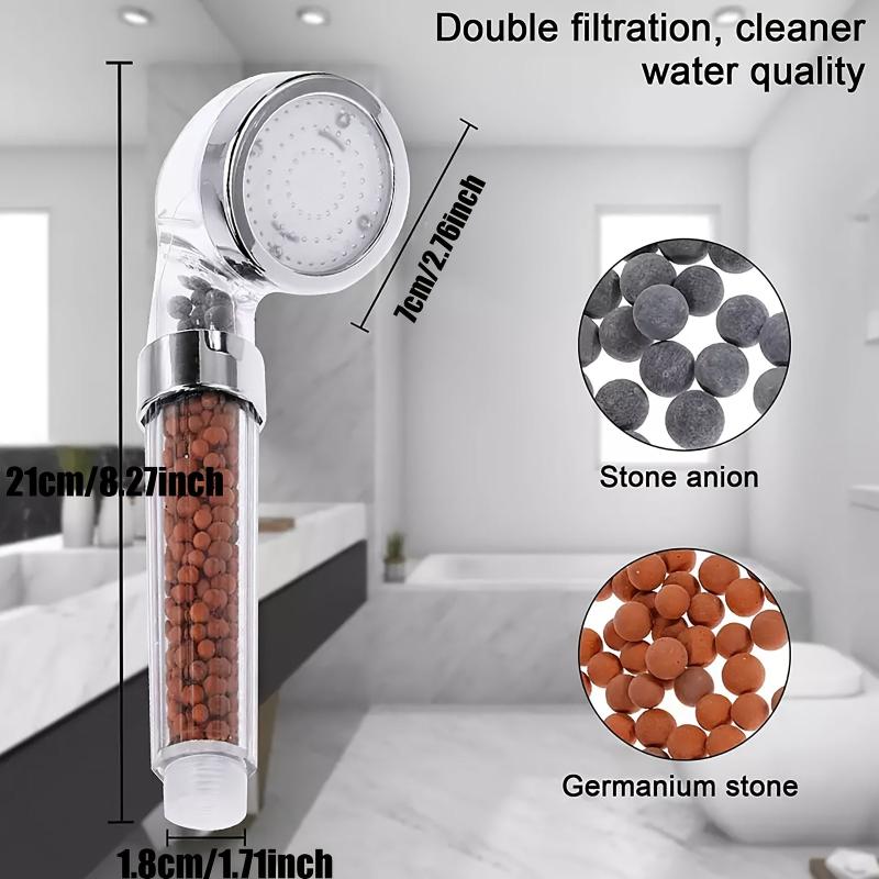 LED Shower Head High Pressure Filter Hydro Powered Lights Water Purification