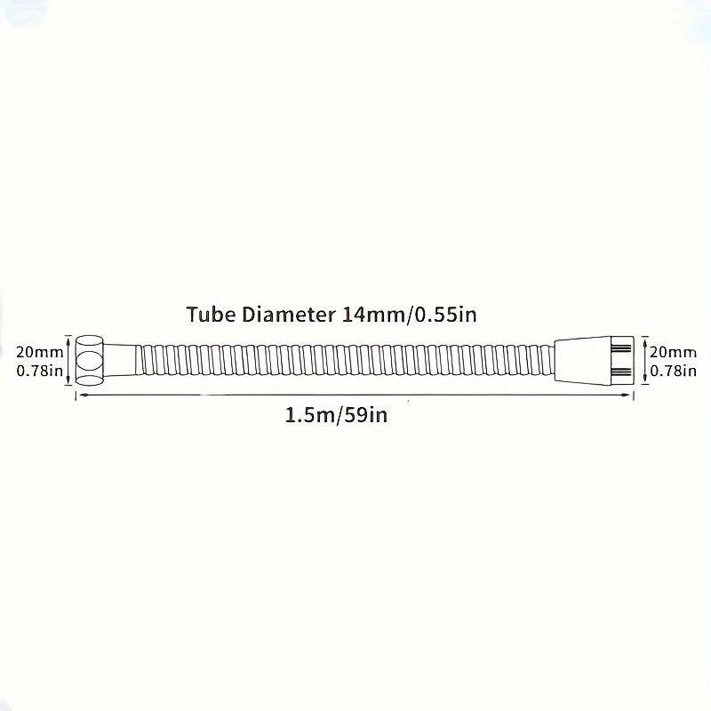 1pc Stainless Steel Explosion-proof Shower Hose 1.5m 59in Bathroom Accessories
