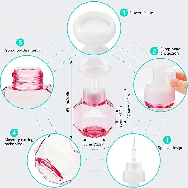 Flower Soap Dispenser with Foam Pump for Bathroom and Cosmetics