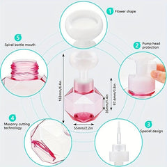 Flower Soap Dispenser with Foam Pump for Bathroom and Cosmetics