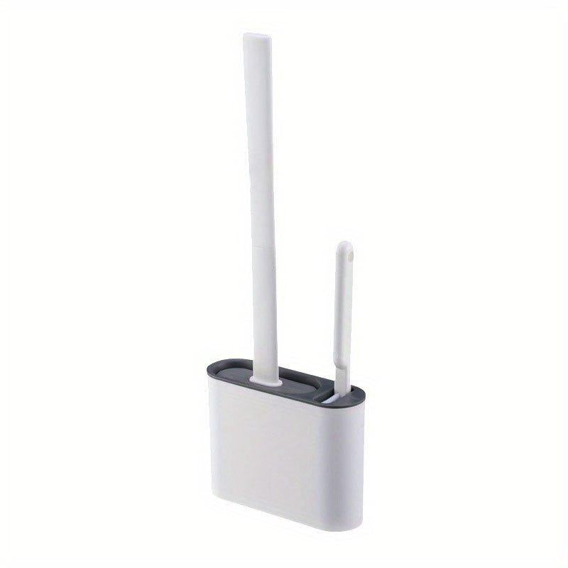 Silicone Toilet Brush With Holder Box Wall Mounted Bathroom Cleaning Set