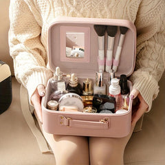 Portable Make Up Bag Large Capacity Cosmetic Organizer Case