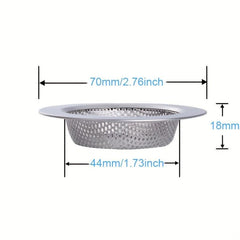 Stainless Steel Sink Strainer Drain Stopper Bathroom Hair Catcher
