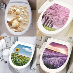 Creative Toilet Lid Decal for Fun Bathroom Decor