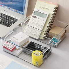 Desktop Transparent Storage Box PET High Transparency Cosmetic Storage Box