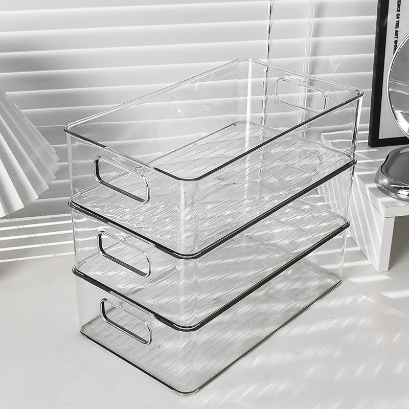 Desktop Transparent Storage Box PET High Transparency Cosmetic Storage Box