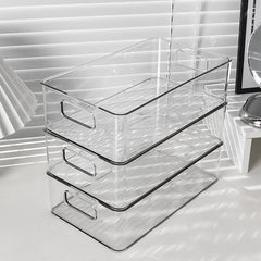 Desktop Transparent Storage Box PET High Transparency Cosmetic Storage Box