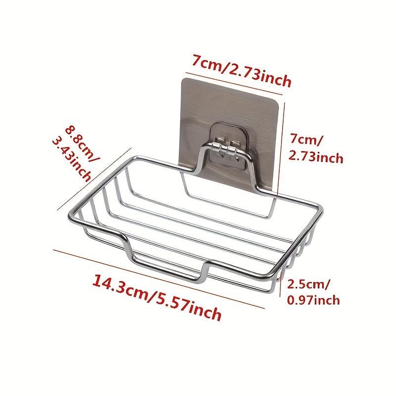 Stainless Steel Soap Box Wall Mount Bathroom Storage Rack