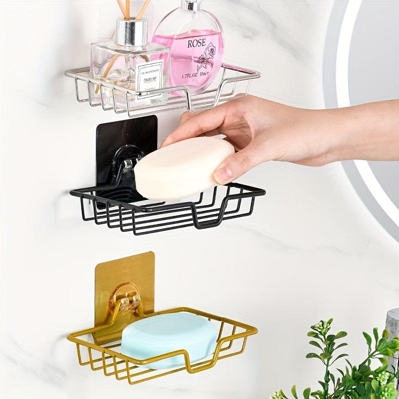 Stainless Steel Soap Box Wall Mount Bathroom Storage Rack