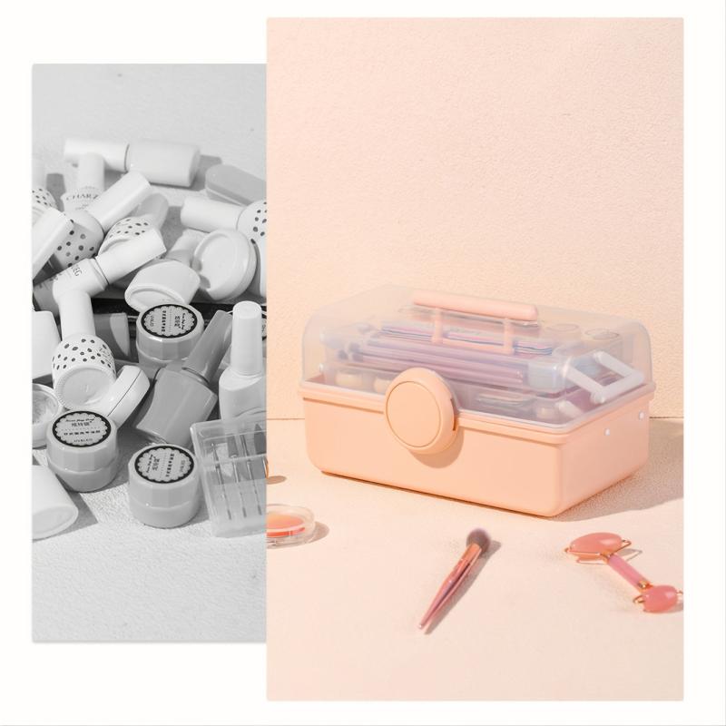 Portable Layer Nail Art Tool Storage Box Nail Polish Organizer