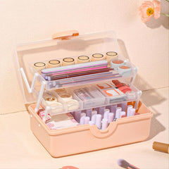 Portable Layer Nail Art Tool Storage Box Nail Polish Organizer