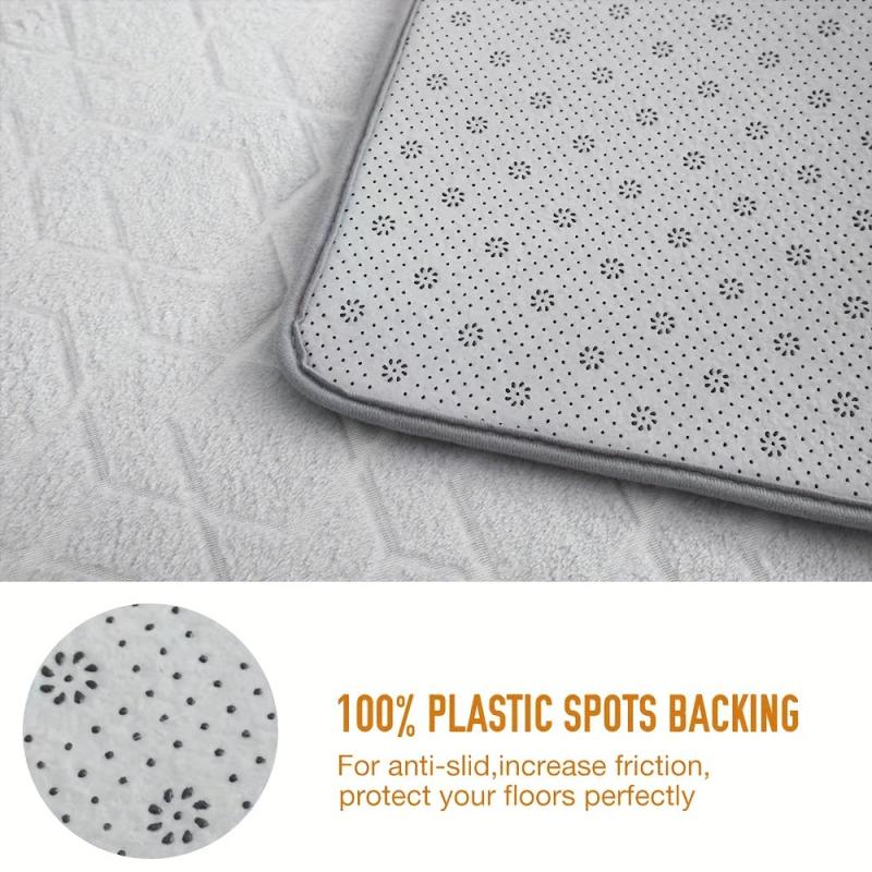 2pcs Memory Foam Bathroom Mats Set Non Slip Soft and Absorbent U Shape Mat