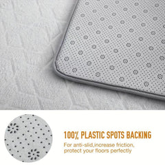 2pcs Memory Foam Bathroom Mats Set Non Slip Soft and Absorbent U Shape Mat