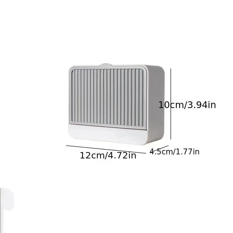 Wall Mounted Soap Box With Lid Drain Soap Rack Waterproof Soap Case