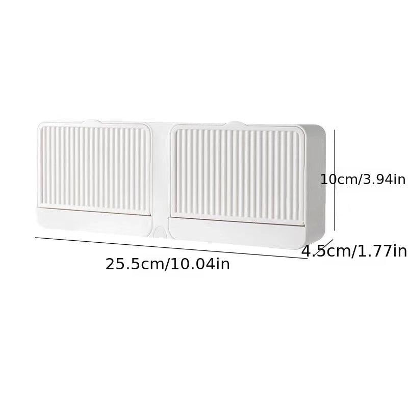 Wall Mounted Soap Box With Lid Drain Soap Rack Waterproof Soap Case