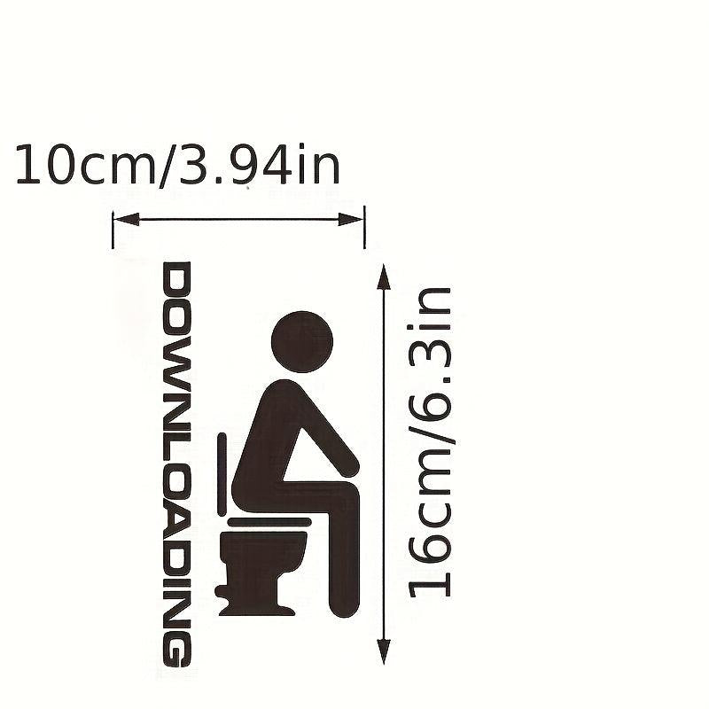 Toilet Stickers Bathroom Self Adhesive Restroom Wall Sticker Toilet Lid Decals