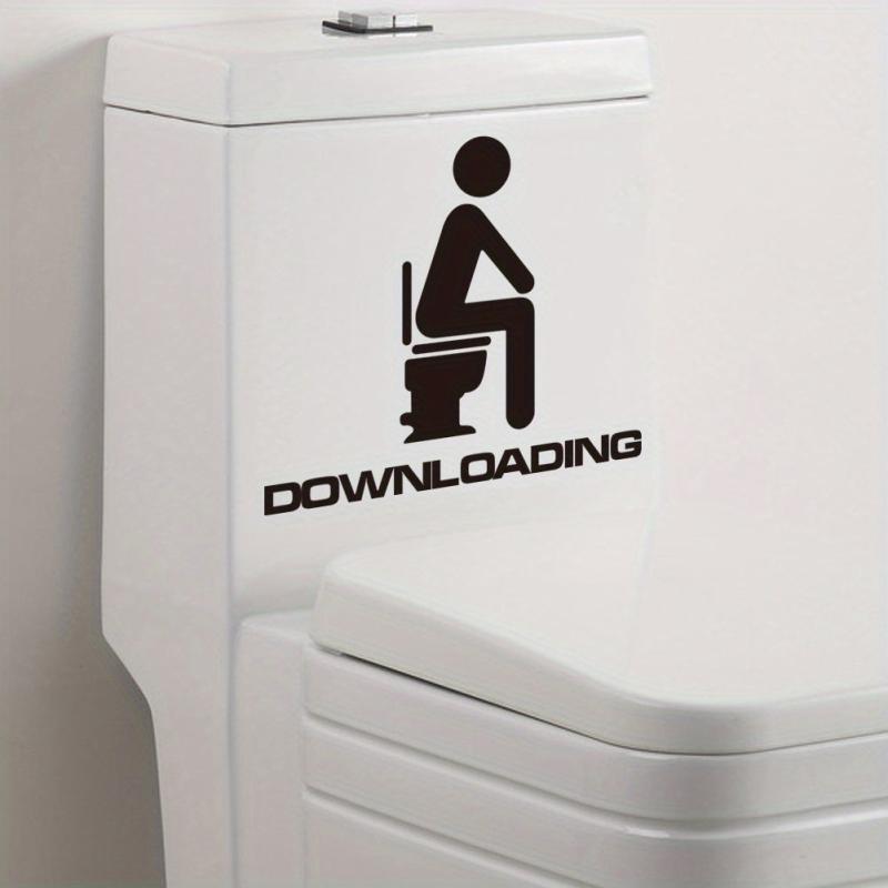 Toilet Stickers Bathroom Self Adhesive Restroom Wall Sticker Toilet Lid Decals