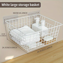 Wrought Iron Wall Bucket Laundry Basket