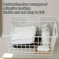 Wrought Iron Wall Bucket Laundry Basket