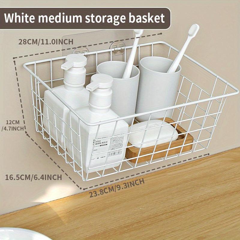 Wrought Iron Wall Bucket Laundry Basket