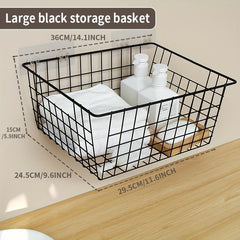 Wrought Iron Wall Bucket Laundry Basket