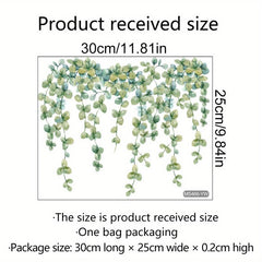 Plant Flower Pattern Toilet Lid Decal Self Adhesive Wall Sticker