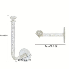 2pcs Bathroom Clear Towel Hook for Small Items Hanging