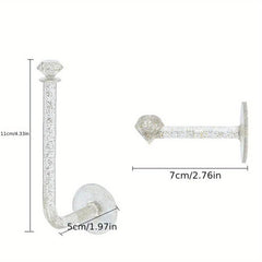 2pcs Bathroom Clear Towel Hook for Small Items Hanging