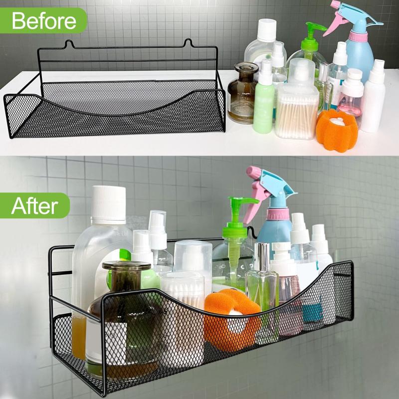 Shower Caddy Basket Shelf Wall Mounted Bathroom Storage Rack
