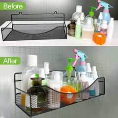 Shower Caddy Basket Shelf Wall Mounted Bathroom Storage Rack