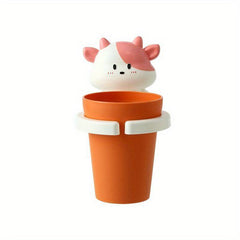 Kids Cartoon Mouthwash Cup Wall Mounted Toothbrush Rack