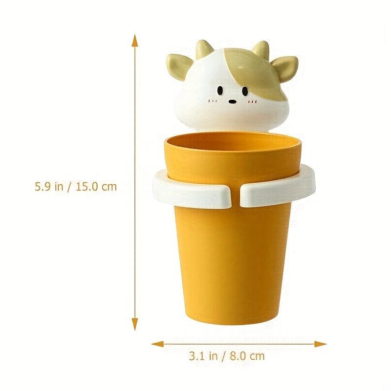 Kids Cartoon Mouthwash Cup Wall Mounted Toothbrush Rack