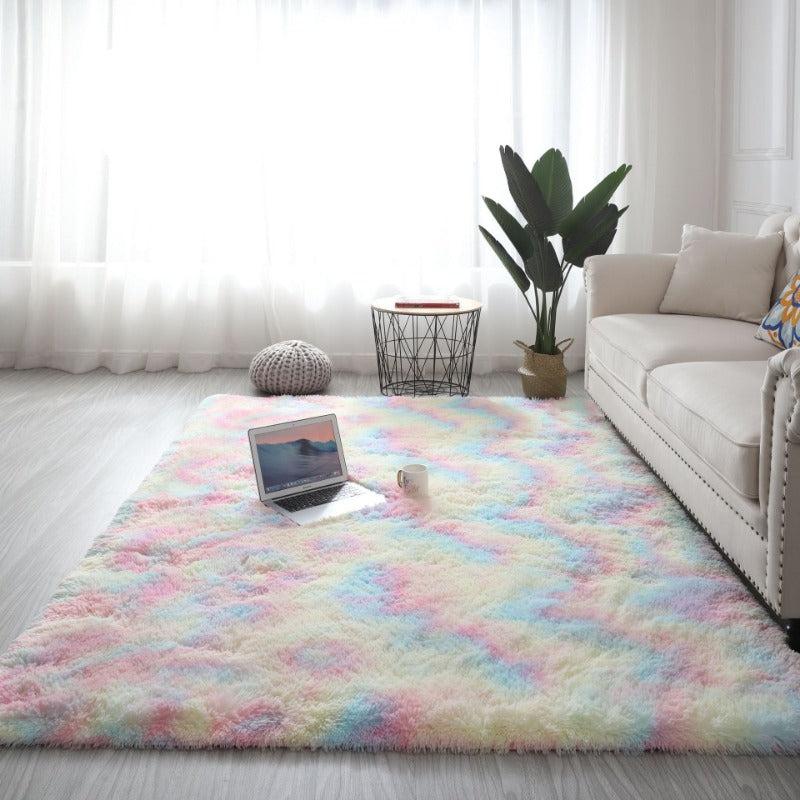 Nordic Style Tie Dye Carpet Living Room Coffee Table Mat
