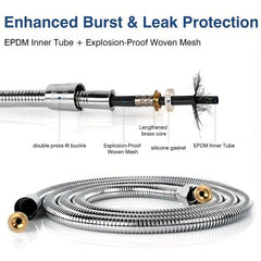 200 Long Stainless Steel Handheld Shower Hose Set