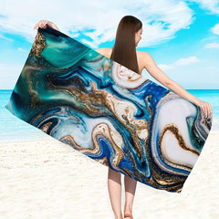 Microfiber Beach Towel Hot Stamping Graphic Quick Drying Beach Blanket
