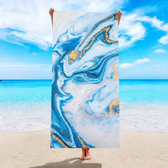 Microfiber Beach Towel Hot Stamping Graphic Quick Drying Beach Blanket