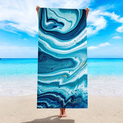 Microfiber Beach Towel Hot Stamping Graphic Quick Drying Beach Blanket