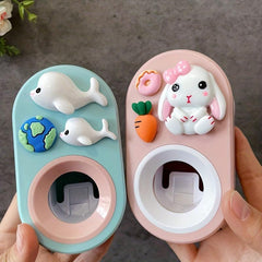 Rabbit Toothpaste Squeezer Holder for Bathroom Wall - Easy & Convenient
