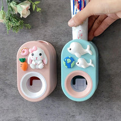 Rabbit Toothpaste Squeezer Holder for Bathroom Wall - Easy & Convenient