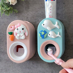 Rabbit Toothpaste Squeezer Holder for Bathroom Wall - Easy & Convenient
