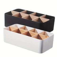 Desktop Storage Box Bamboo Wood Cosmetics Storage Basket Remote Control Panel